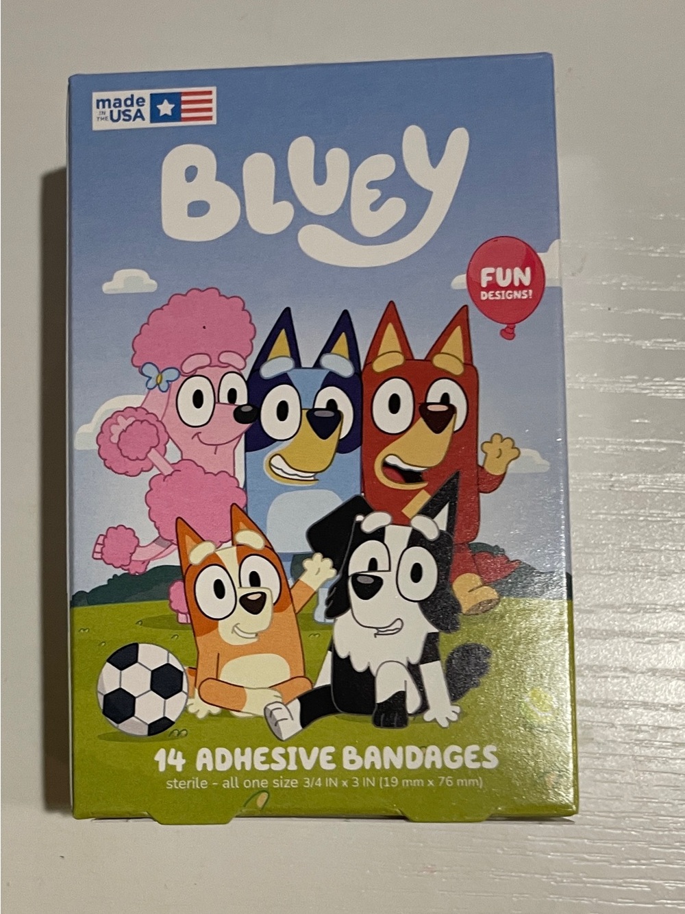 Kids Adhesive Bandages – Pack with Fun Blue and Multicolor Designs